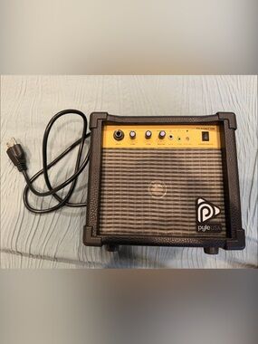 Pyle Portable Practice Amplifier in Black and Yellow
